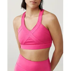 Umay Born Living Yoga Damen-Sport-BH mit mittlerem Halt rosa L