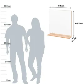 Fackelmann Wandspiegel Finn 60 x 69,5 cm Eiche