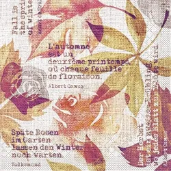Mank Serviette Tissue Gunnar, 33 x 33 cm, 100 Stück - Herbst Herbstlaub Blätter