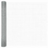 vidaXL Geschweißter Drahtzaun Silber 1,2 x 10 m Stahl