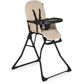 Cangaroo Kinderhochstuhl Waffel, Fußstütze verstellbar, zusammenklappbar, Gurt beige