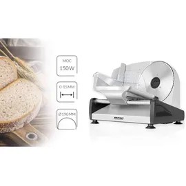 MPM MKR-04M Semiprofessioneller Drahtschneider aus rostfreiem Stahl, einstellbare Schnittstärke 15mm, Schneidscheibe 19cm, 150W - Silber