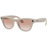 Ray-Ban Meta Skyler RW4010 Smart Sonnenbrille Brille Chlarky Grey Cinnamon Pink