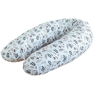 LOOLAY Stillkissen 170 cm Blumen Braun/Blau/Rosa/Gelb