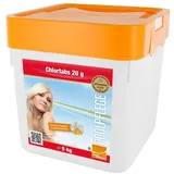 Steinbach Group Chlortabs 20g, 5Kg, schnell löslich, Poolpflege, Chlor Wasserpflege
