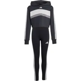 adidas Seasonal Essentials Tiberio 3-Streifen Trainingsanzug Schwarz/Weiß/Grau two 152