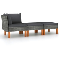 vidaXL Polyrattan Lounge-Set anthrazit 315760