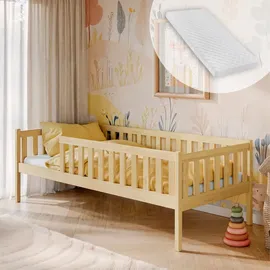 Kids Collective Kinderbett 90 x 200 cm Kiefer naturbelassen beige