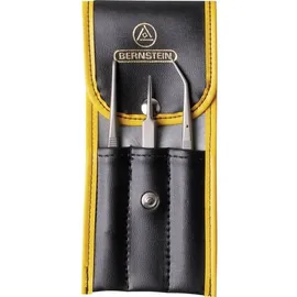 Bernstein Pinzetten-Set 3teilig Super-spitz, Stumpf, Spitz, gebogen