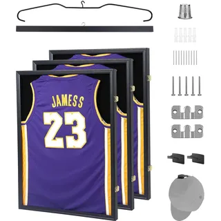 Nice C Trikotrahmen, Rahmen Trikot, Rahmen für Trikot, Trikotrahmen Fußball, Trikot Bilderrahmen mit 98% UV-Schutz, Kleiderbügeln und Haken, Valet-Pinnwand, Acryl, Basketball (3 Packung)