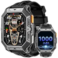 Forrlite Smartwatch, Fitness Tracker Uhr für Herren Damen, 1000mAh Akku Smartwatch (2,13-Zoll HD-AMOLED-Touchscreen Zoll) 2025 Neueste Damen Herren Smartwatch mit Telefonfunktion, 2,13-Zoll HD-AMOLED-Touchscreen, IP68 Wasserdicht, 100+ Sportmodus und Gesundheitsüberwachung schwarz