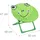 Relaxdays Moonchair Kinder, Frosch, faltbar, HxBxT: 47 x 50 x 48 cm, Kinderstuhl draußen & drinnen, Kindersessel, grün