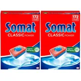 Somat Classic Power Spülmaschinen Tabs, 344 Tabs (2x 172 Tabs), Geschirrspül Tabs mit Fettlösekraft für kraftvolle Reinigung, Spültabs für strahlend sauberes Geschirr sogar bei niedrigen Temperaturen