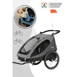 Hauck Dryk Duo / Fahrradanhänger und Buggy, Farbe: Melange Grey