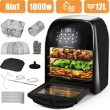 Jago® XXXL 8in1 Heißluftfritteuse 1800,00 W Schwarz