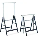 Relaxdays, Werkbank + Arbeitsbock, 2x Gerüstbock (68.50 cm, 58 cm)