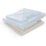 MPK Dachhaube Modell 29, 28x28cm, Milchglas, beige, mit Moskitonetz