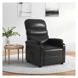 furnicato Relaxsessel Schwarz 75x91x101 cm mit verstellbarer Rückenlehne und schwarz