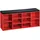 KESPER Schuhschrank 103,5 x 48 x 29,5 cm mit Sitzkissen rot / rot