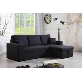habitat garten Ecksofa 3-Sitzer Schwarz