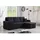 habitat garten Ecksofa 3-Sitzer Schwarz