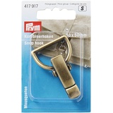 Prym 417917 Karabinerhaken 30 mm altmessing gebürstet, Messing, Gold