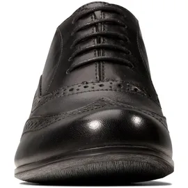 CLARKS Hamble Oak Derby, Schwarzes Leder, 37.5