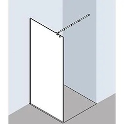Kermi Filia Glasanlage teilgerahmt FITPF12020VAK 120x200cm, silber hochglanz, ESG klar, 90Grad Stabilisierung