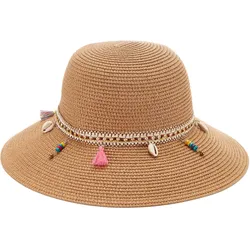 Strohhut LASCANA "Sonnenhut", Damen, beige, Stroh, unifarben, feminin, Hüte, Hut mit breiter Krempe, Sommerhut, Kopfbedeckung