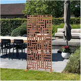casa.pro Trennwand 180 x 90 cm Braun Stahl