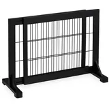 Relaxdays Treppenschutzgitter Ausziehbares Absperrgitter 56x70-108 cm Schwarz