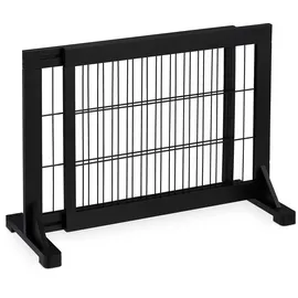 Relaxdays Treppenschutzgitter Ausziehbares Absperrgitter 56x70-108 cm Schwarz