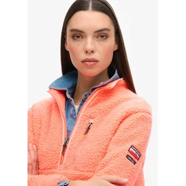 Superdry OUTDOOR HALF ZIP FLEECE Pastelline Korallrot 38