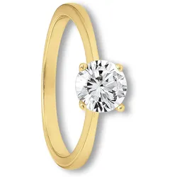 Goldring ONE ELEMENT "Zirkonia Ring aus 333 Gelbgold" Gr. 58, gold, Fingerringe, Damen, 58,mit Zirkonia, Gelbgold 333, Damen Gold Schmuck