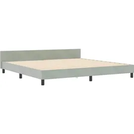 vidaXL Boxspringbett 200 x 200 cm Silber