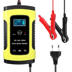 12V 6A Vollautomatisches Autobatterie-Ladegerät, intelligentes Schnellladegerät, Impulsreparatur-Ladegeräte, nass 3