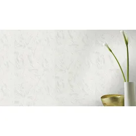 Rasch Textil Rasch Vliestapete 483482 Basic putzstruktur weiß, 10,05 x 0,53 m