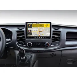 Alpine INE-F904TRA | Navigationssystem mit 9-Zoll Touchscreen für Ford Transit Custom mit 1-DIN-Einbaugehäuse, DAB+, Apple CarPlay und Android Auto Unterstützung und mehr