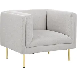 Beliani Sessel, Grau, Gold, Textil, 87x72x75 cm, Wohnzimmer, Sessel, Polstersessel