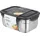 Lock & Lock Vorratsdose Edelstahl 1,1 l mit schwarzem Deckel