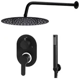 vidaXL Duschsystem Edelstahl 201 Schwarz - Vidaxl