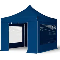 TOOLPORT 3x3m Aluminium Faltpavillon ALU Pavillon Partyzelt blau