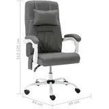 vidaXL Massage-Bürostuhl Kunstleder Grau