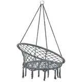 casa.pro Hängesessel, Dunkelgrau Textil, 80x140x80 cm, Gartenmöbel, Hängesessel