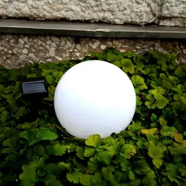 Best Season LED-Solar-Kugel Kunststoff Durchmesser 20 cm 1 warm weiß LED inkl. Erdspieß schwarz