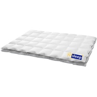 HANSKRUCHEN® Pro Sleep Daunendecke 135x200 cm - Extra leicht / Sommer - Made in Germany Kassettendecke aus 100% Baumwolle - Allergiker geeignet