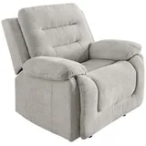 luma-home Relax-Fernsehsessel, Grau Textil, 1-Sitzer, einzeln stellbar,Quadratisch, 101x103x98 cm Wohnzimmer, Sessel, Relaxsessel