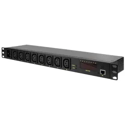 LogiLink Smarte IP Steckdosenleiste 8-fach IEC C13 19" Einbau geeignet Fernzugriff