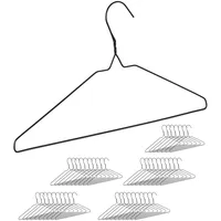 Relaxdays Drahtbügel, 48er Set, dünn, für Blusen, Shirts, mit