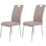 HELA Tische Esszimmerstuhl Andrea S Cappuccino gepolstert 2er-Set